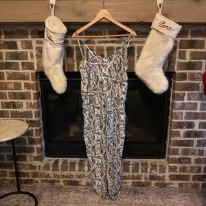 Banana Republic black and white jumpsuit